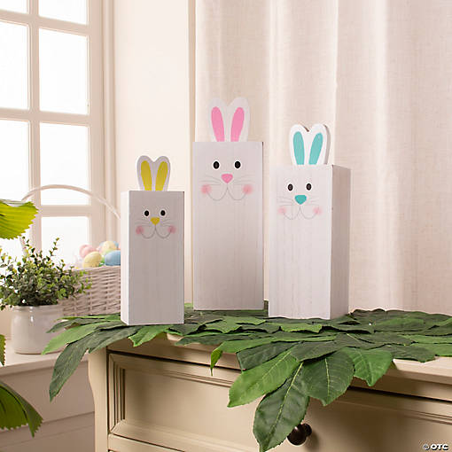 Easter Bunny Box Table Top Decorations - 3 Pc.