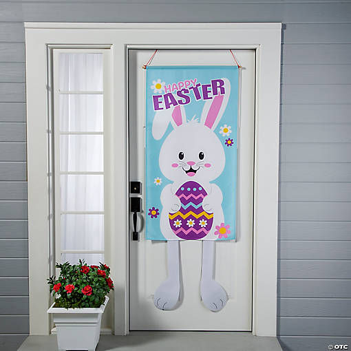 Easter Bunny Dangle-Leg Door Sign