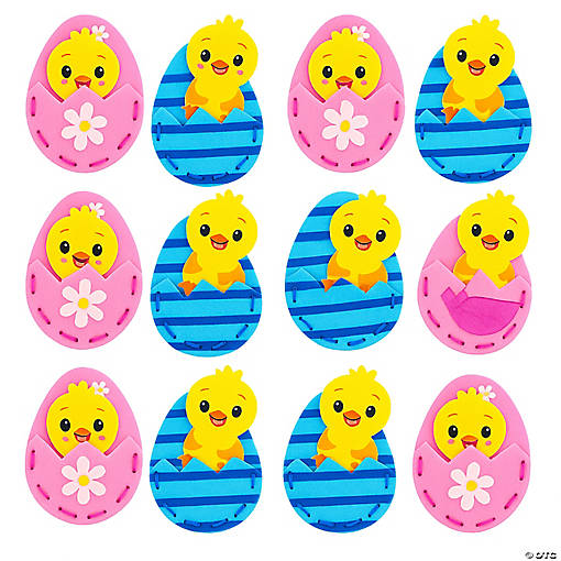 Easter Eggs &amp; Chicks Sewing Craft Kit - Makes 12