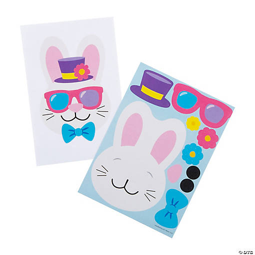 Easter Make-a-Character Sticker Sheets - 12 Pc.