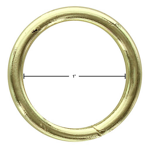 EBL Metal Ring 1" Brass 6pc