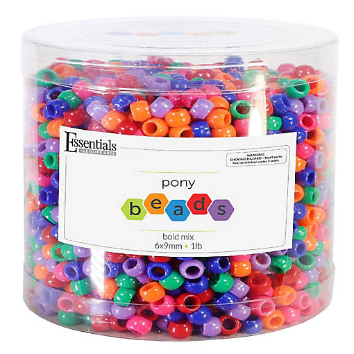 EBL Pony Bead 6x9mm 1lb Bold Mix