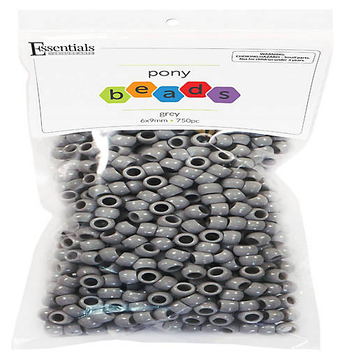 EBL Pony Bead 6x9mm Neutral Grey 750pc