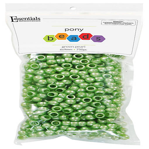 EBL Pony Bead 6x9mm Pearl Green 750pc