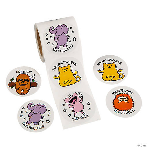 Eccentric Animals Sticker Roll - 100 Pc.