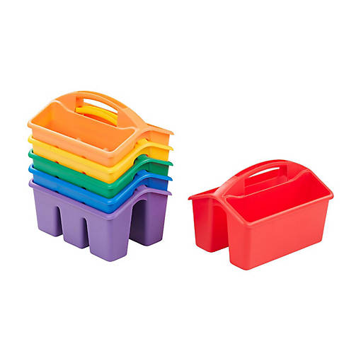 ECR4Kids 4-Compartment Small Caddy, Primary, 6-Pack