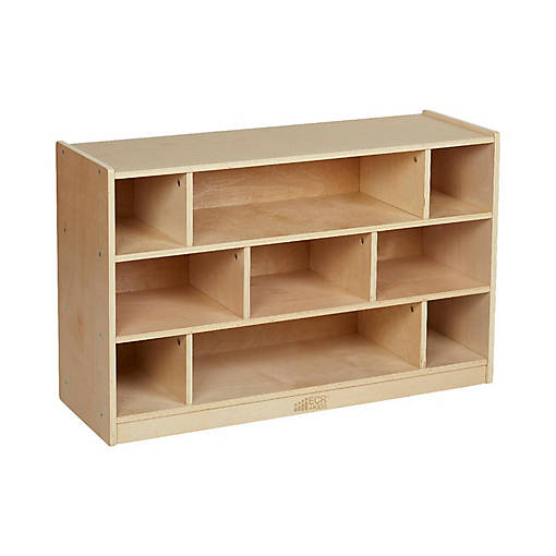 ECR4Kids Mobile Block Storage Cart, Medium, Natural