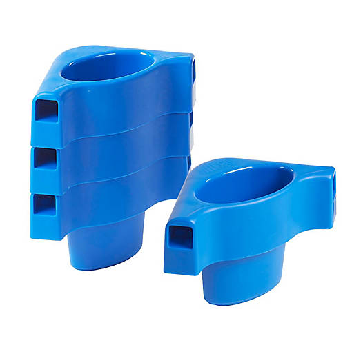 ECR4Kids Stackable Kiddie Cot Corner, Blue, 4-Pack