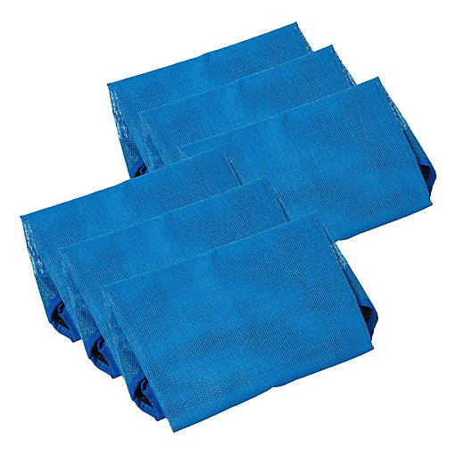 ECR4Kids Stackable Kiddie Cot Standard Fabric, Ready-to-Assemble<br/>, Blue, 6-Pack