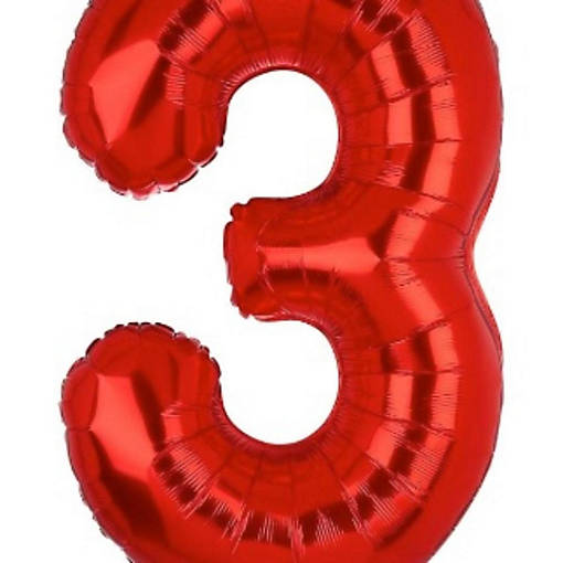 Edge Collections - 16" - Red - Foil Numbers 3