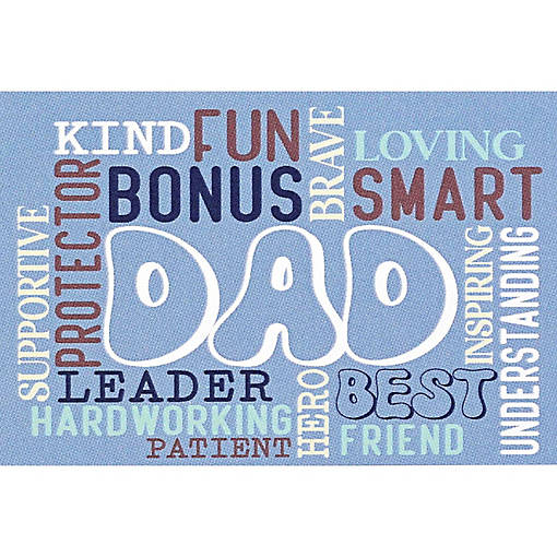 Edge Collections - 3" x 2" - Multicolor - Itty Bitty Blessings Card "Dad The Lord Bless!