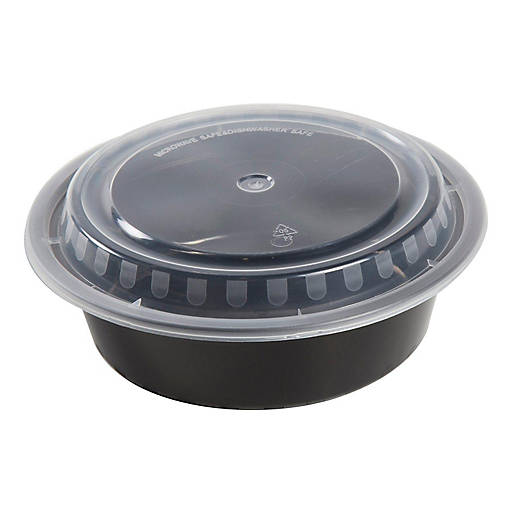 Edge Collections  - 32" - Round Black Containers and Lids!