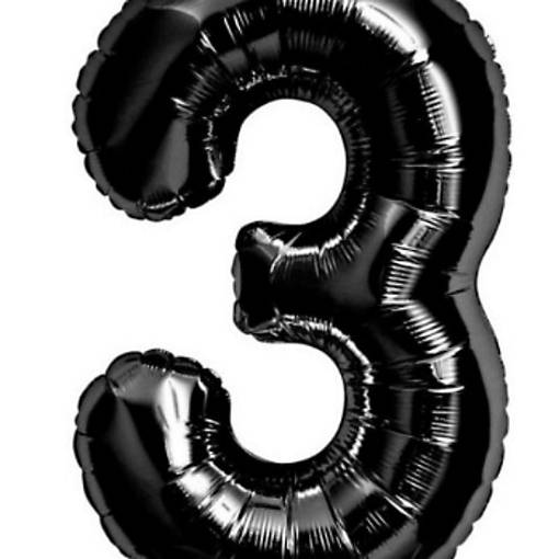 Edge Collections - 34" - Black - Foil Numbers 3