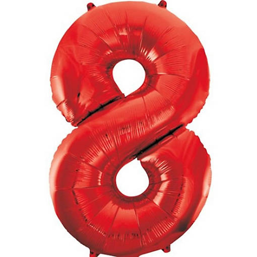 Edge Collections - 34" - Red - Foil Number 8