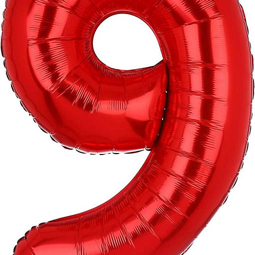 Edge Collections - 34" - Red - Foil Number 9