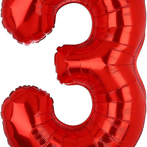 Edge Collections - 34" - Red - Foil Numbers 3