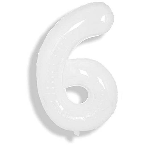 Edge Collections - 34" - White - Foil Numbers 6