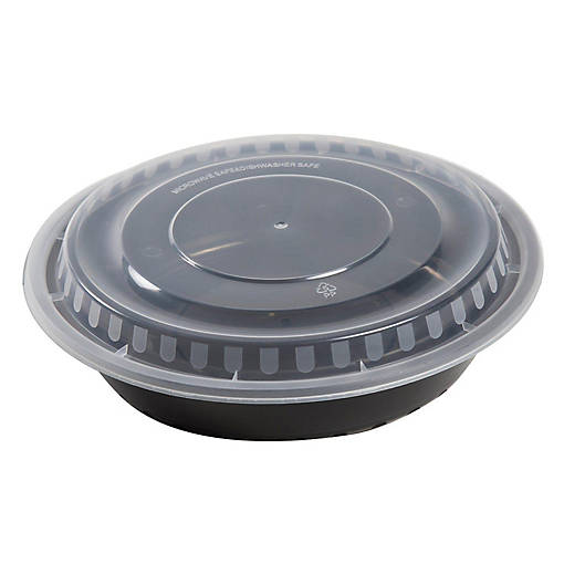 Edge Collections  - 48" - Round Black Containers and Lids!