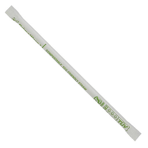 Edge Collections  - 7.75" - Clear - Jumbo Cellulosic Compostable Straw!