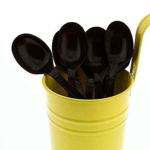 Edge Collections  - Black Polypropylene Soup Spoons!