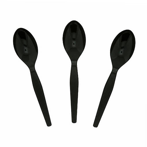 Edge Collections  - Black - Polystyrene Teaspoons!