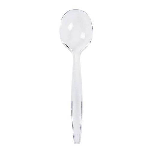Edge Collections  - Bulk Heavy Clear Polystyrene Soup Spoons!
