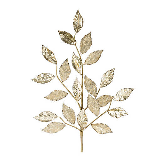 Edge Collections - Gold - Glittered Leaf Spray!