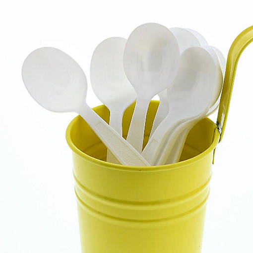 Edge Collections  - Heavy White Polystyrene Soup Spoons!