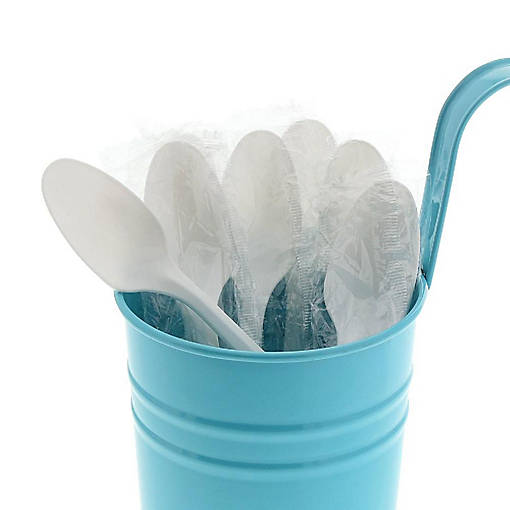 Edge Collections  - Medium White Wrapped Teaspoons!