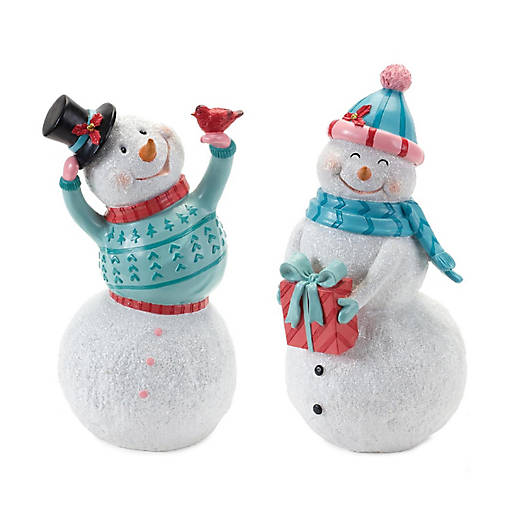 Edge Collections - Multicolor - Whimsical Snowman Figurine!