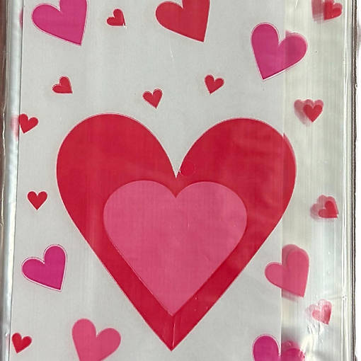Edge Collections - Pink - Heart Pattern Cello Bags