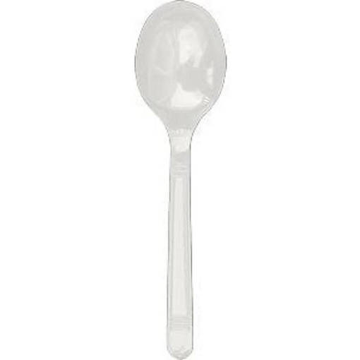 Edge Collections  - White Polypropylene Soup Spoon!