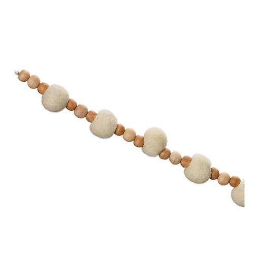 Edge Collections - White - Wood Beaded String Garland!