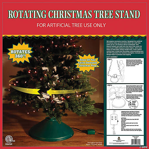 Electric 360&amp;#176; Rotating Christmas Tree Stand for Artificial Trees