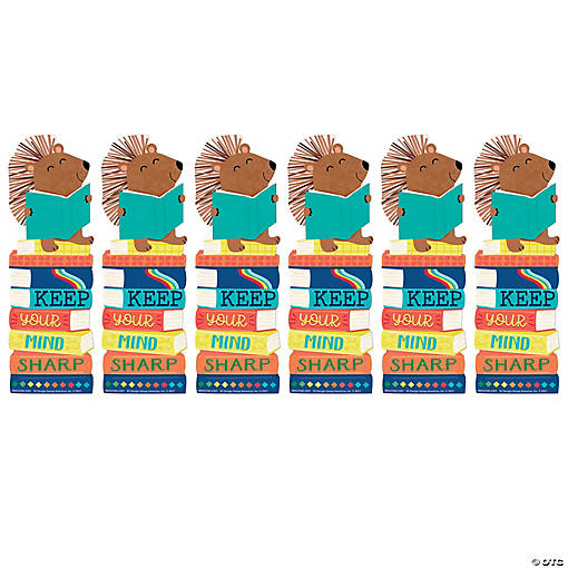 Eureka Hedge Hog Keep Your Mind Sharp Bookmarks, 36 Per Pack, 6 Packs