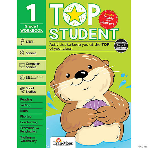 Evan-Moor Top Student Activity Book, Grade 1