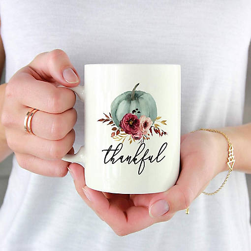 Fall 11oz. Ceramic Mug, Thankful
