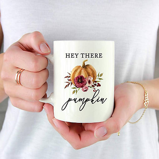 Fall 11oz Ceramic Mug, Hey There Pumpkin