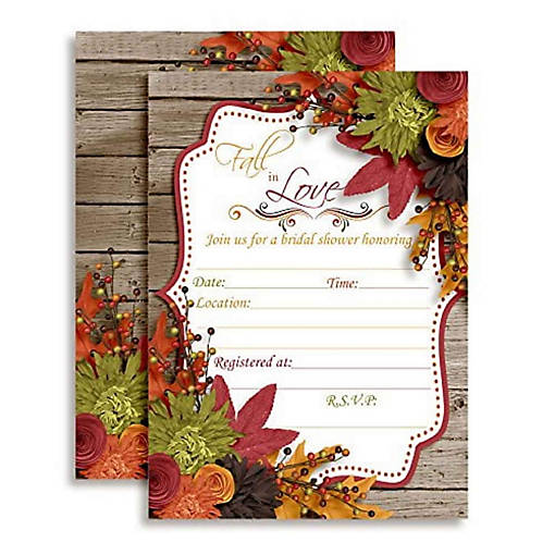 Fall in Love Invitations 40pc. by AmandaCreation