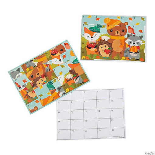 Fall Sticker Puzzles - 12 Puzzles