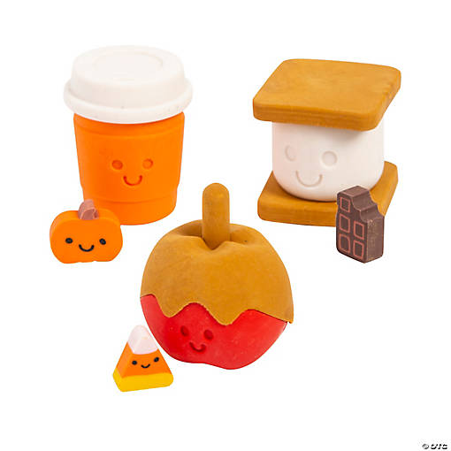 Fall Surprise Inside Erasers - 6 Pc.