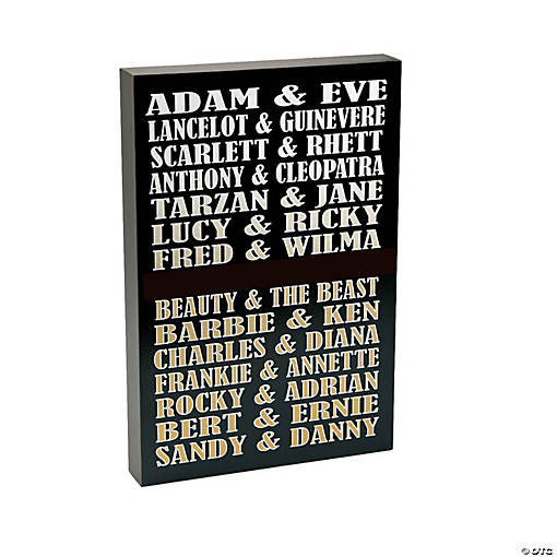 Famous Couples Wall Sign