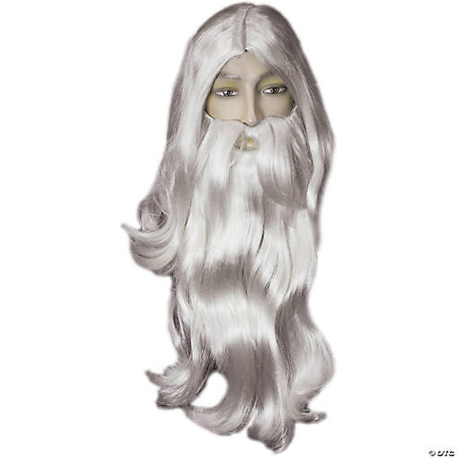 Father Time Wig And Beard Set