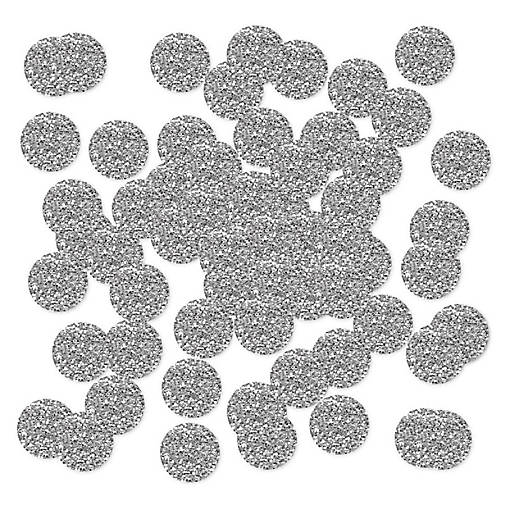 Faux Silver Glitter Confetti 180-Pack