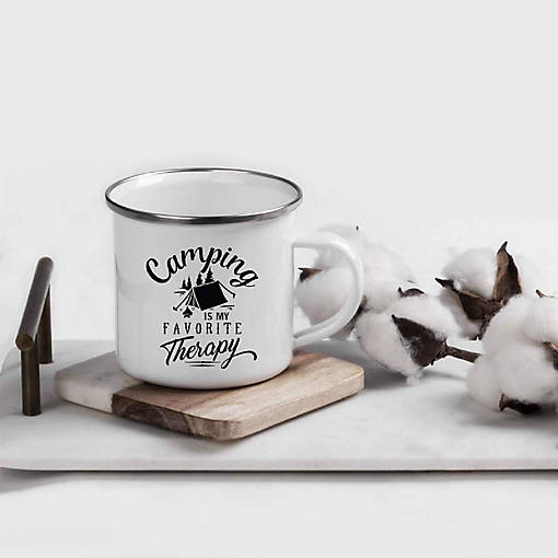 Favorite Therapy Metal Camping Mug