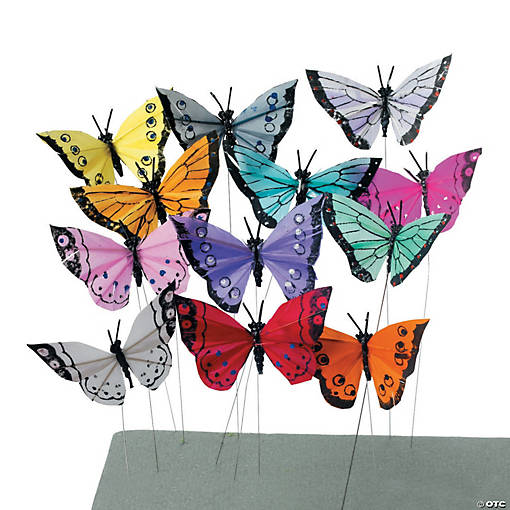 Feather Butterflies - 12 Pc.