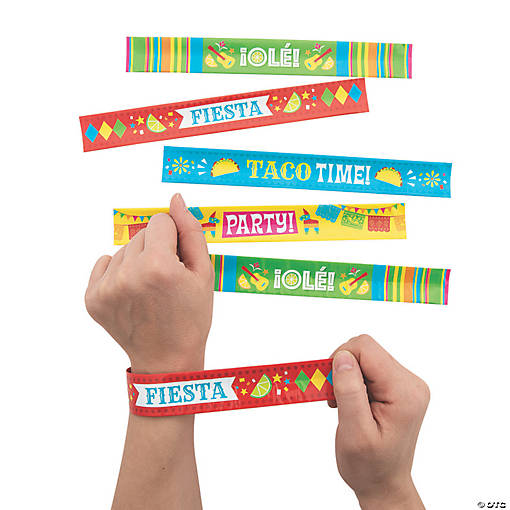 Fiesta Slap Bracelets - 12 Pc.