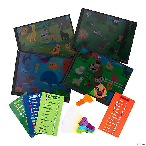 Find the Animal Magic Flashlight Activity Set - 12 Pc.