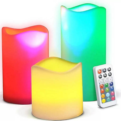 Flameless LED Pillar Candles