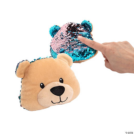 Flipping Sequin Stuffed Teddy Bears - 12 Pc.